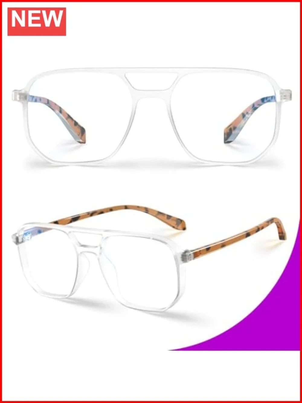 TR90 Blue Light Blocking Glasses Aviator Anti Eyestrain Computer Gaming